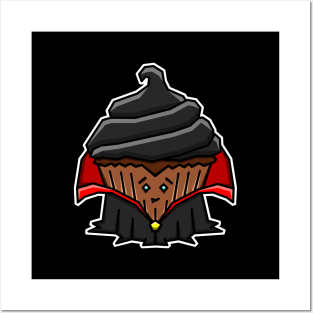 Cute and Creepy Chocolate Vampire Dracula Cupcake Gift - Vampire Cupcake Posters and Art